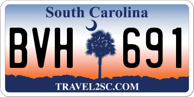 SC license plate BVH691