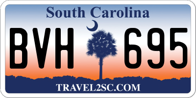 SC license plate BVH695