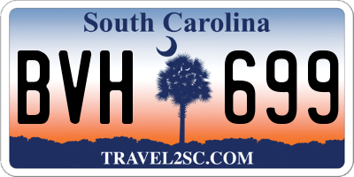 SC license plate BVH699