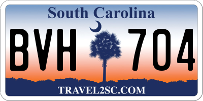SC license plate BVH704