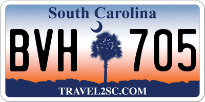 SC license plate BVH705