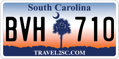 SC license plate BVH710