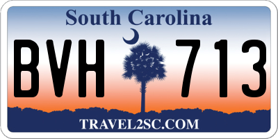 SC license plate BVH713