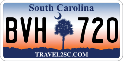 SC license plate BVH720
