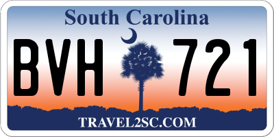 SC license plate BVH721
