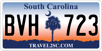 SC license plate BVH723