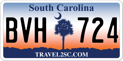 SC license plate BVH724