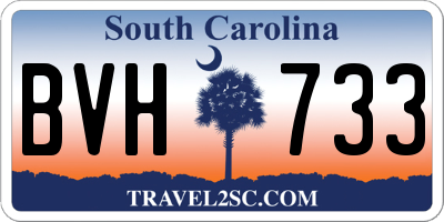 SC license plate BVH733