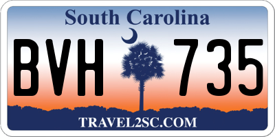 SC license plate BVH735