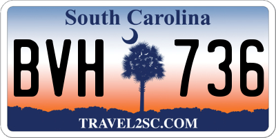 SC license plate BVH736