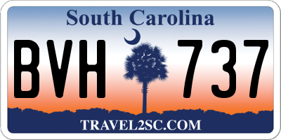 SC license plate BVH737