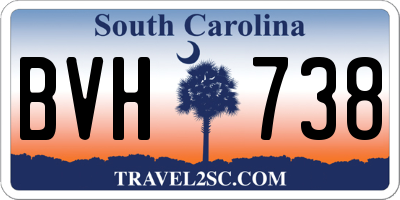 SC license plate BVH738
