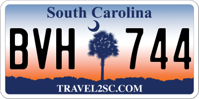 SC license plate BVH744