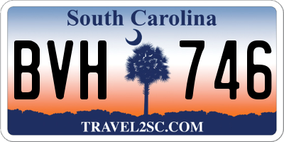 SC license plate BVH746