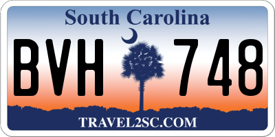 SC license plate BVH748