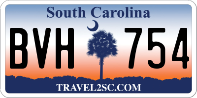 SC license plate BVH754