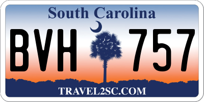 SC license plate BVH757