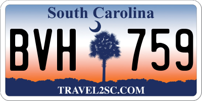 SC license plate BVH759