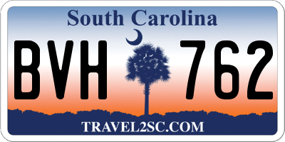 SC license plate BVH762