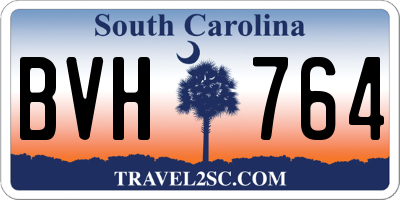 SC license plate BVH764