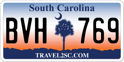 SC license plate BVH769