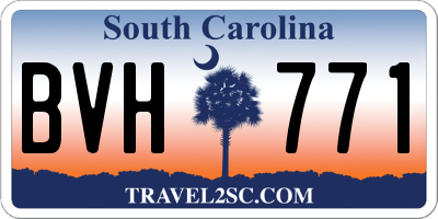 SC license plate BVH771
