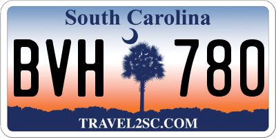 SC license plate BVH780