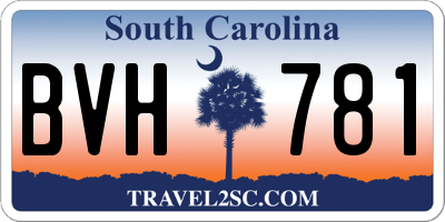SC license plate BVH781