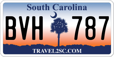 SC license plate BVH787