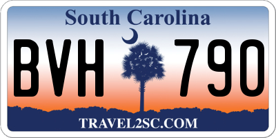 SC license plate BVH790