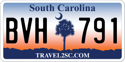 SC license plate BVH791