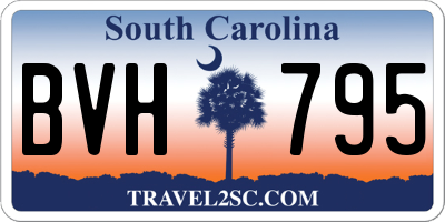 SC license plate BVH795