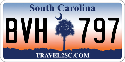 SC license plate BVH797