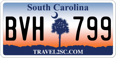 SC license plate BVH799