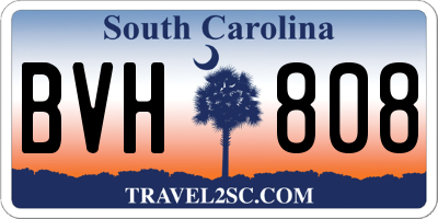 SC license plate BVH808