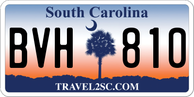 SC license plate BVH810