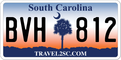 SC license plate BVH812