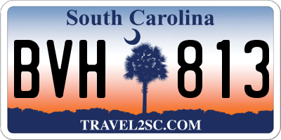 SC license plate BVH813