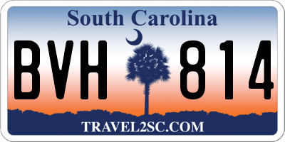 SC license plate BVH814
