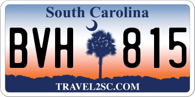 SC license plate BVH815