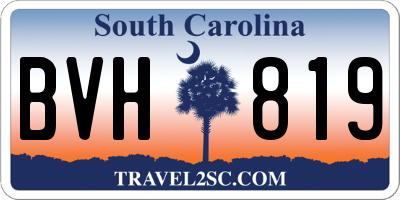 SC license plate BVH819