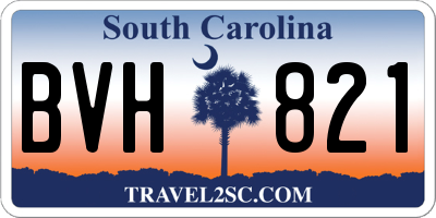 SC license plate BVH821