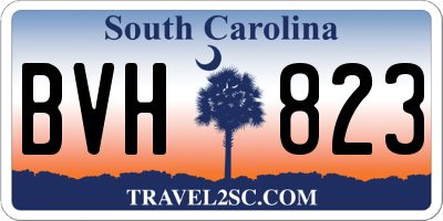 SC license plate BVH823