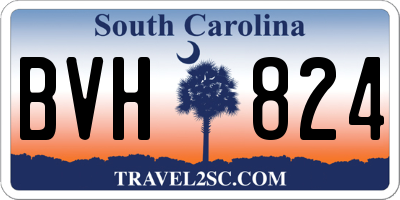 SC license plate BVH824