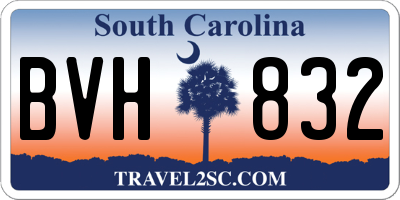 SC license plate BVH832