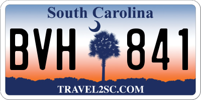 SC license plate BVH841