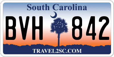 SC license plate BVH842