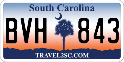 SC license plate BVH843