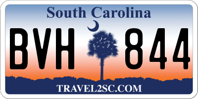 SC license plate BVH844