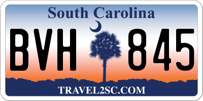 SC license plate BVH845